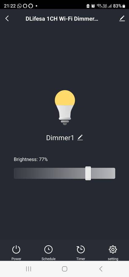Smart Life Tuya WIFI 1CH 150W LED Light Dimmer Mini Switch