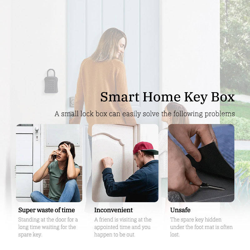 Smart Life Tuya Bluetooth Access Control Keypad Key Box (Black)