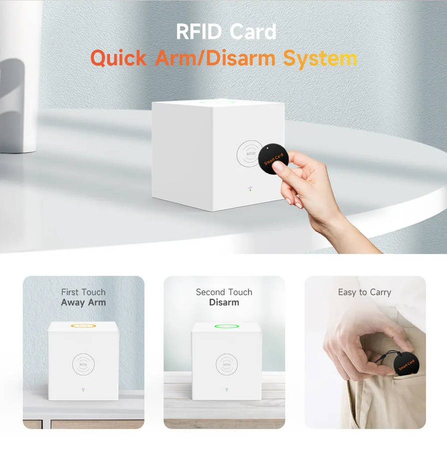 Smart Life Tuya WIFI Alarm System for Door Window PIR Motion Doorbell SOS Panic | 5V w/ Backup power