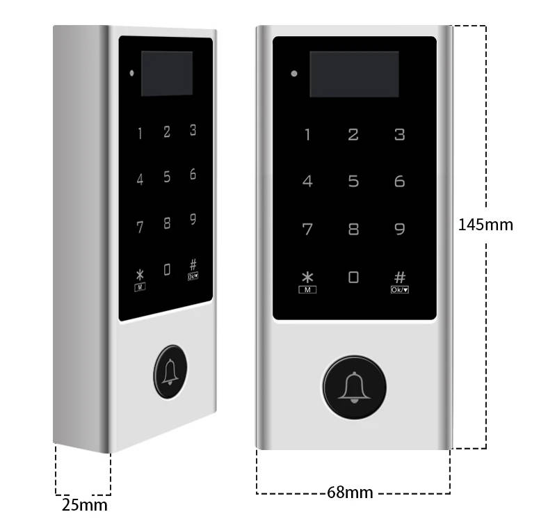 Smart Life Tuya WIFI Waterproof 12V Access Control Keypad Card Doorbell Gate Garage HD1