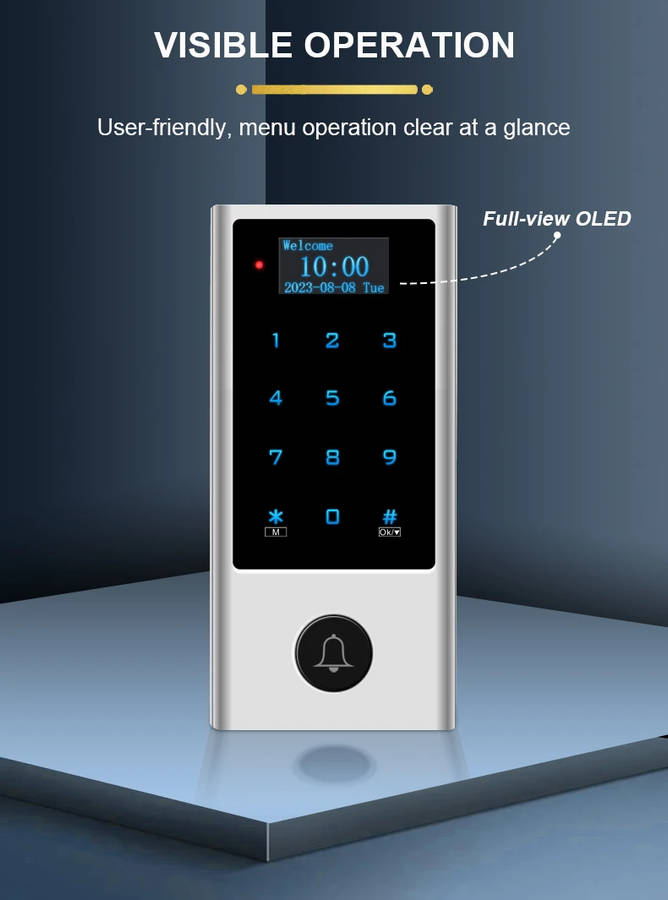 Smart Life Tuya WIFI Waterproof 12V Access Control Keypad Card Doorbell Gate Garage HD1