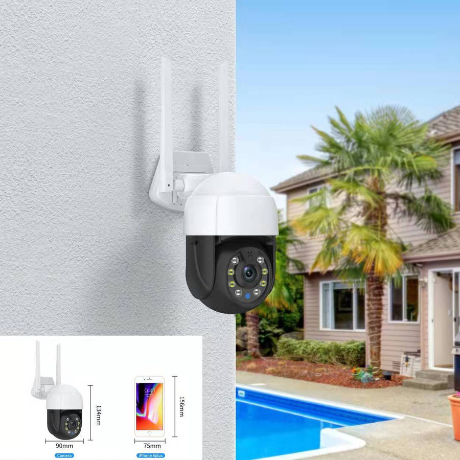 Smart Life Tuya WIFI Waterproof Outdoor 5MP HD PTZ CCTV Camera w/ 2 way audio