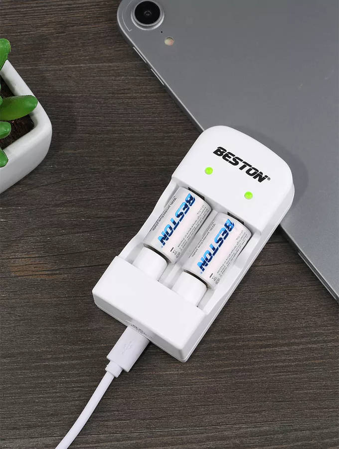 BESTON CR2 Rechargeable LiFePO4 Battery | 15270 | 3V | 300mAh | 2 Pack