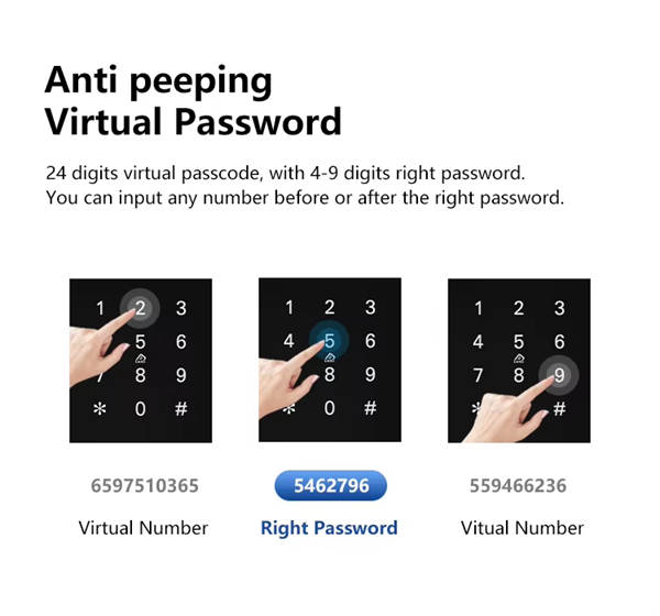 Smart Life Tuya WIFI Access Control Fingerprint Keypad Card Door Lock T1 (Silver)