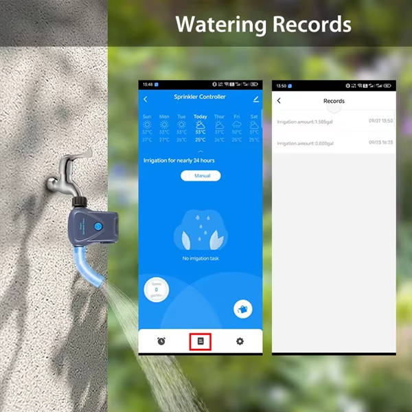 Smart Life Tuya WIFI Irrigation Valve Sprinkler Timer Controller Switch | Battery Operated