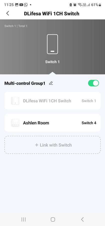 Smart Life Tuya WIFI 1CH LED Light Switch | Live & Neutral / Live & No Neutral Wire | White