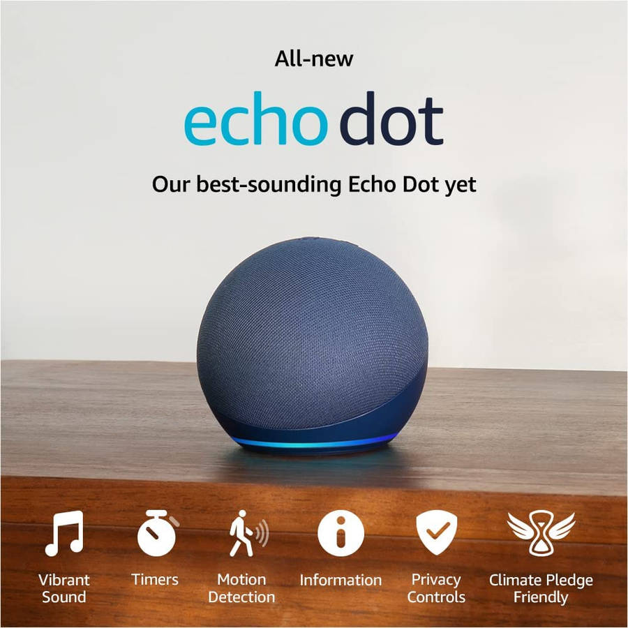 All-New Echo Dot (5th Gen, 2022 release) | Smart speaker with Alexa | Deep Sea Blue *Open Box*