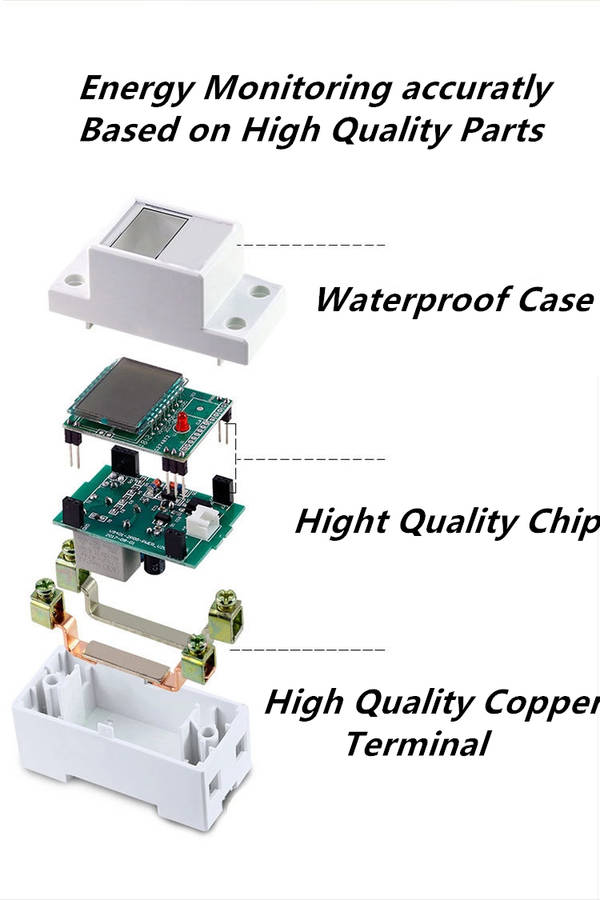 WIFI Control Smart Life Tuya Switch with Power Consumption Energy Monitoring Meter