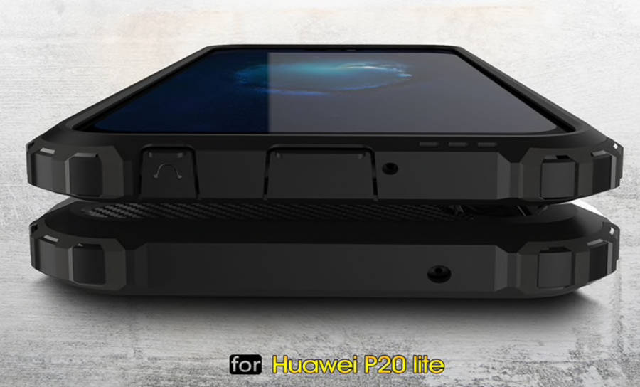 Shockproof Armour Case Huawei P20 Lite Case - Grey
