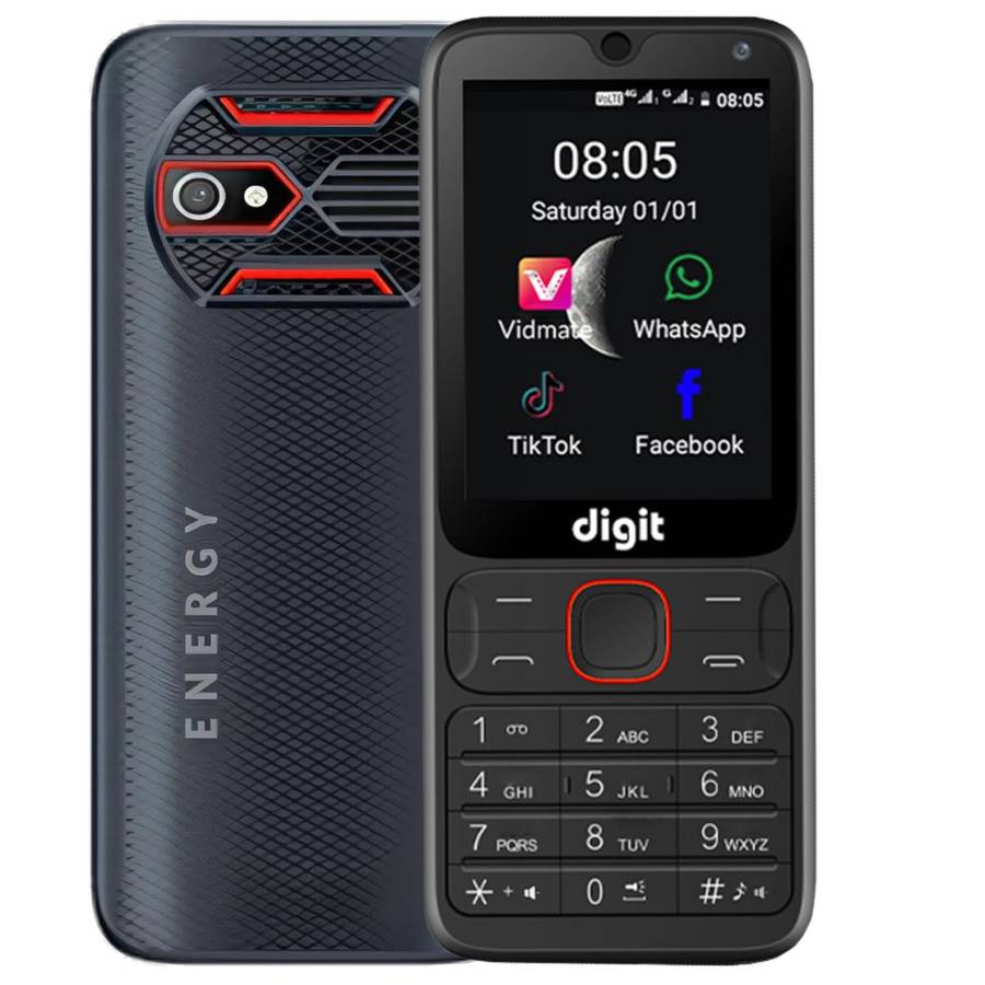 Digit Mobile Energy 4G LTE Smartphone - 2.8-inch Touchscreen, WhatsApp Enabled