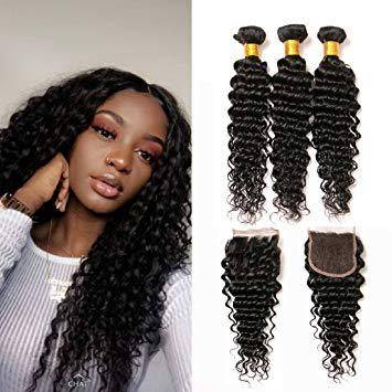 Peruvian Jerry Curl (11A) 3 Bundles and Closure - 22''
