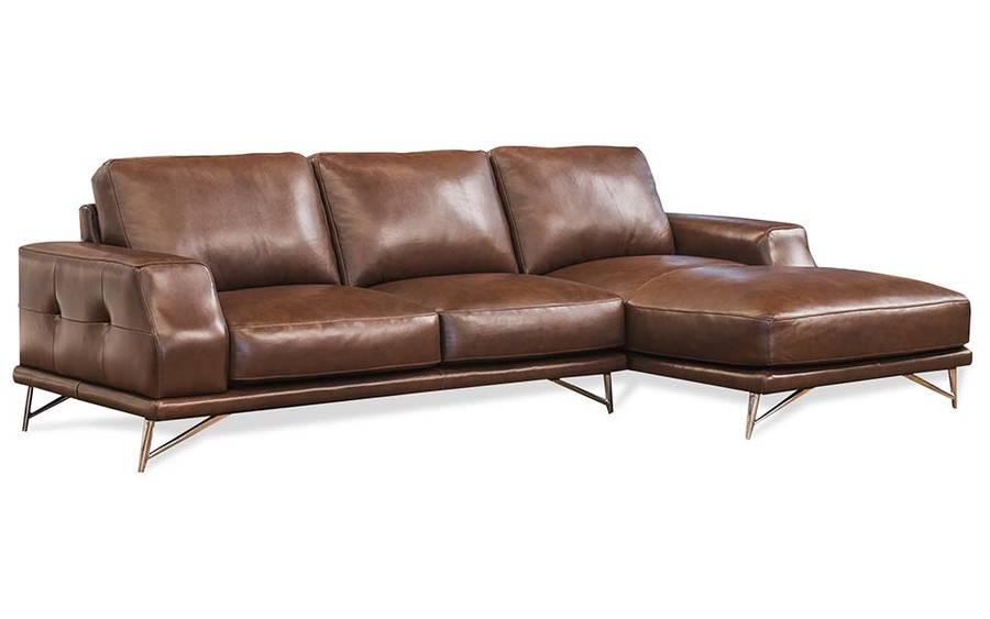 Rocco L Shape Exotic Genuine Leather Upper Couch
