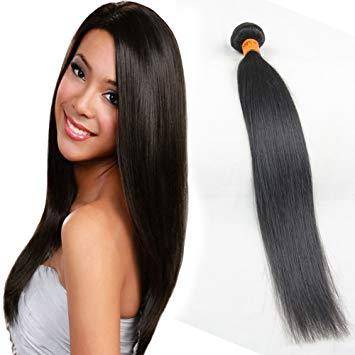 Sun-Ray 100% Virgin Brazilian Straight Remy Hair 3 Bundles with Closure - 10'' (25cm)