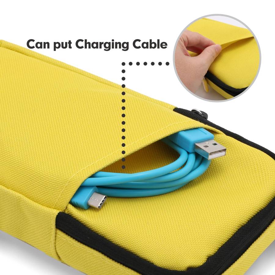 Dobe Portable Bag Storage Case For N- Switch Lite Ballistic Nylon - Yellow