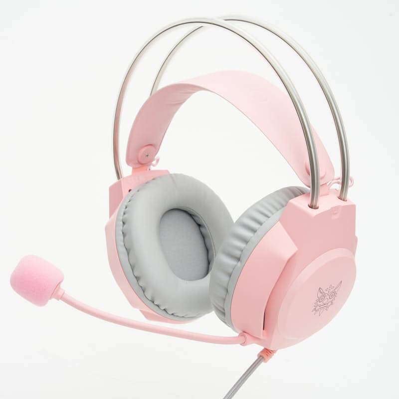 ONIKUMA X26 E-sports Gaming Headset with RGB Lighting Noise Reduction Wired Headphone - Pink