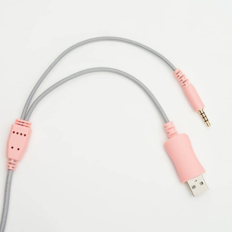 ONIKUMA X26 E-sports Gaming Headset with RGB Lighting Noise Reduction Wired Headphone - Pink