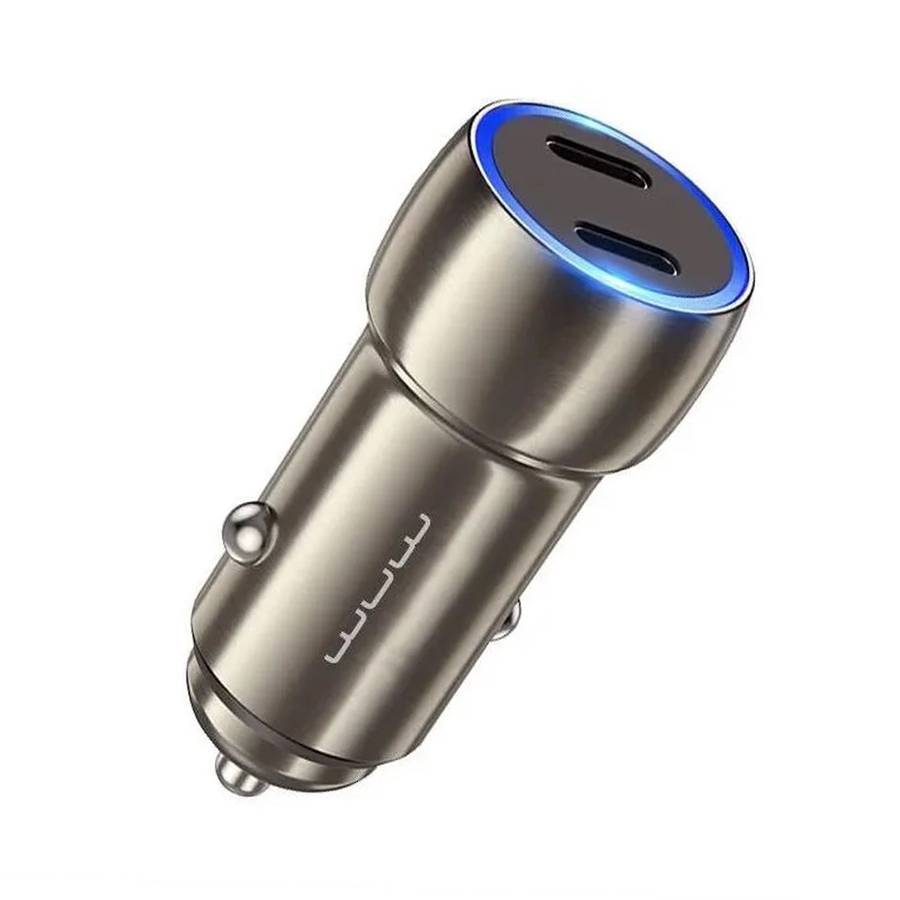 Fast Charging 40W Car Charger C190 Dual Type-C Ports METAL