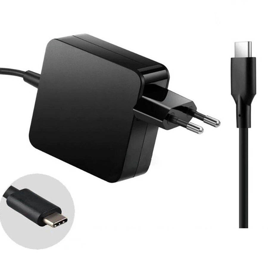 Power Adapter Universal Laptop Charger 5-20V USB Type C - 65W Black