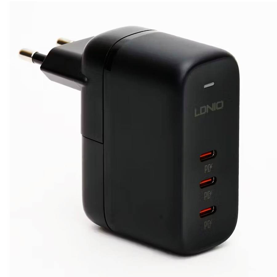 LDNIO 65W GaN Fast Charger with International Plugs & 3 USB-C Ports