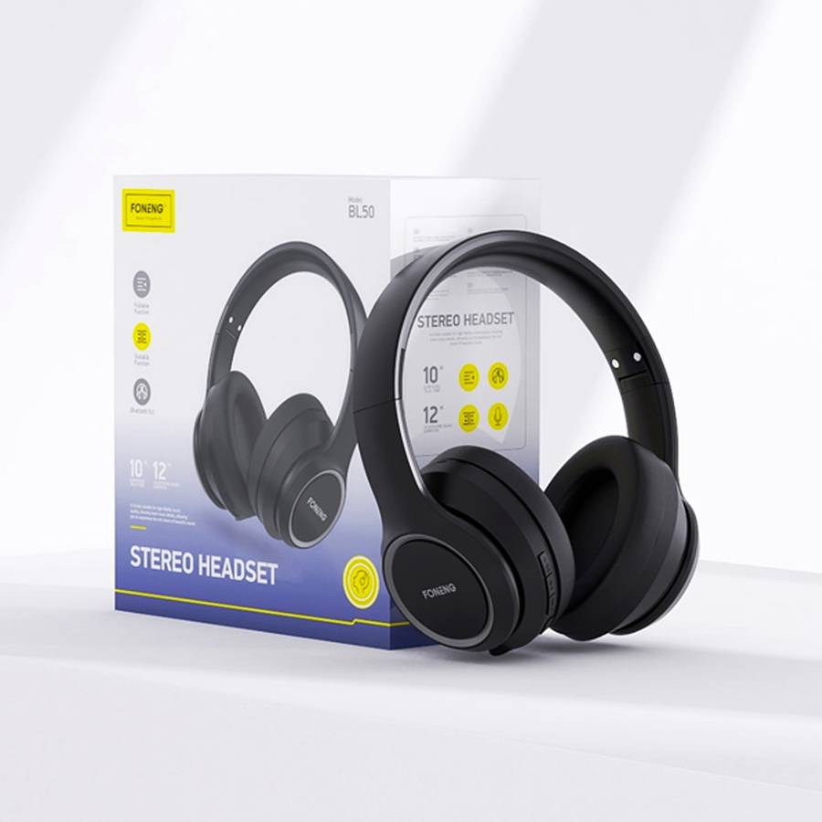 Wireless Headset BL50 Bluetooth 5.0 Noise Canceling HiFi Sound Headphone