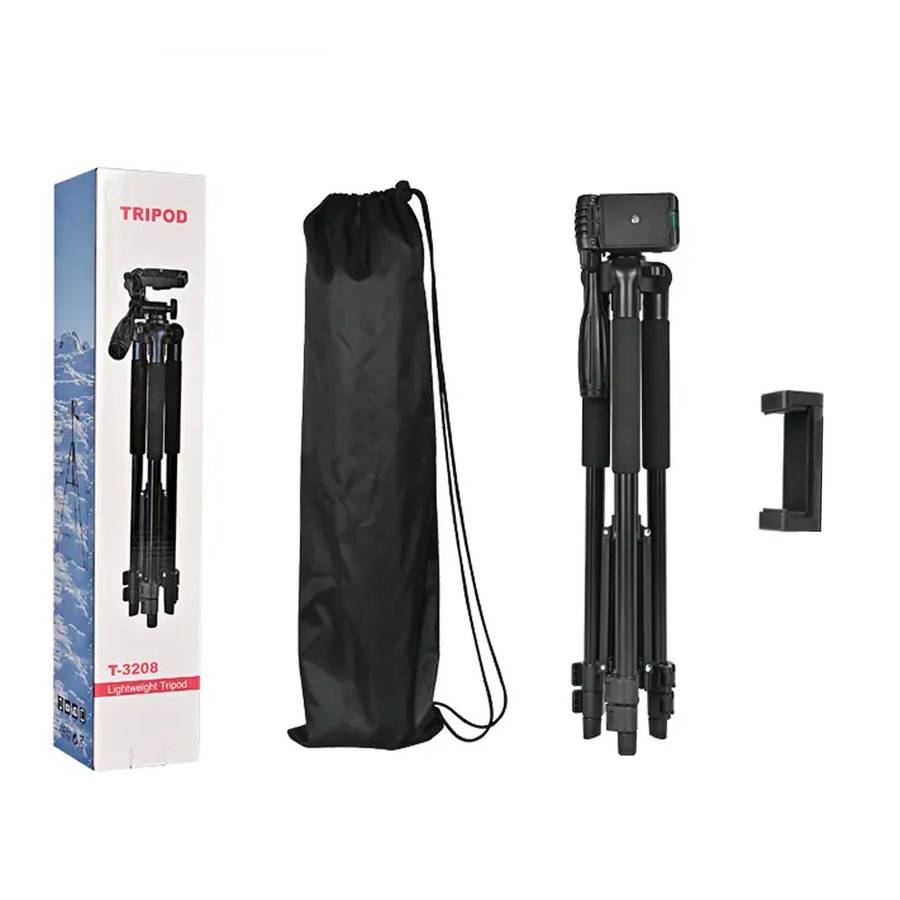 TRIPOD TRAVEL STAND FOR DSLR VIDEO CAMERA AND PHONE T-3208