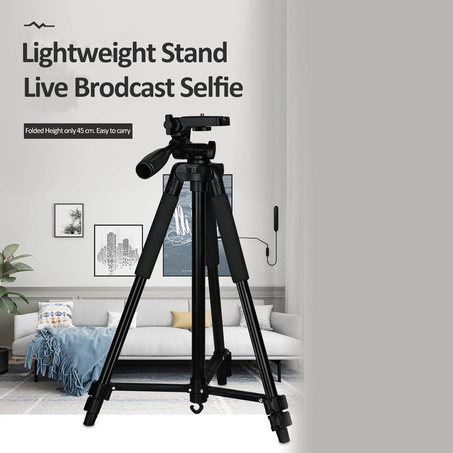 TRIPOD TRAVEL STAND FOR DSLR VIDEO CAMERA AND PHONE T-3208