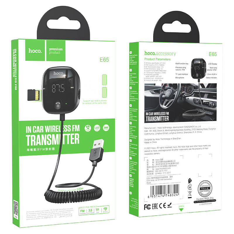 Hoco BT FM transmitter E65 Unity