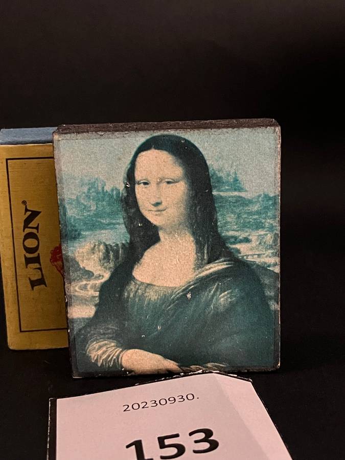 Mona Lisa Block Mounted Picture for Printer's Tray/Dollshouse (Miniature, suitable for printer's ...