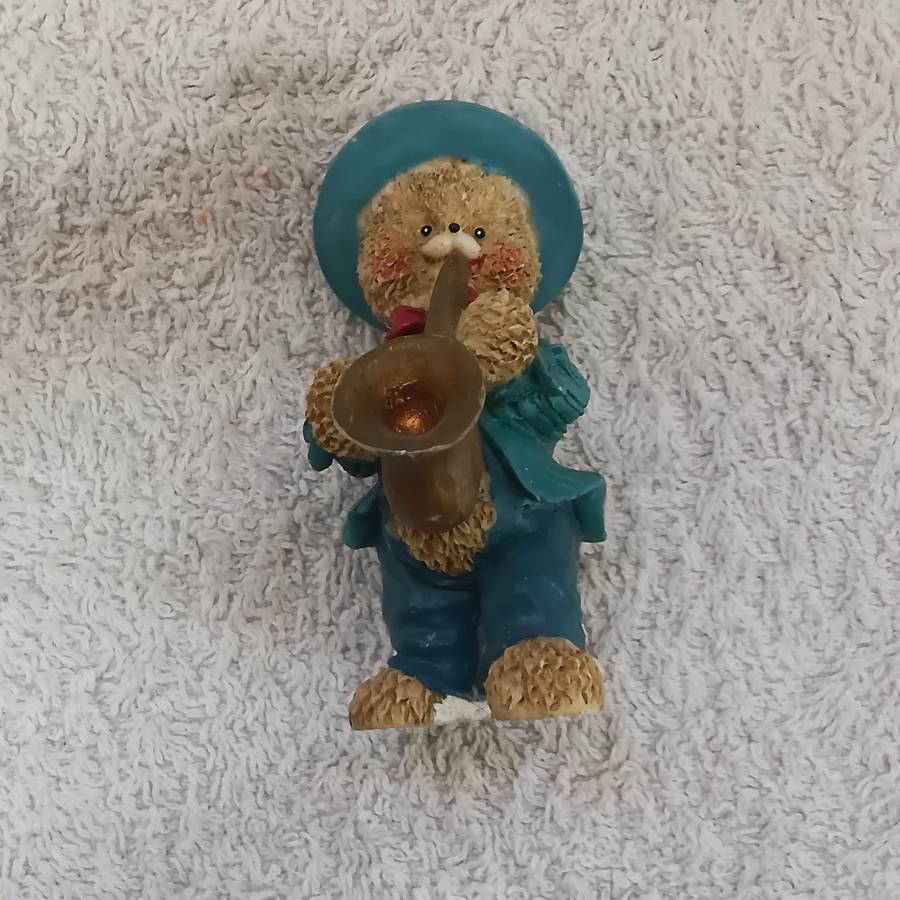 Miniature Bear with Saxophone (suitable for Printer's Tray)