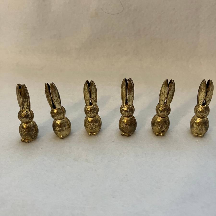 Rabbit Miniatures 'Brass' Seating Cards - Set of 6