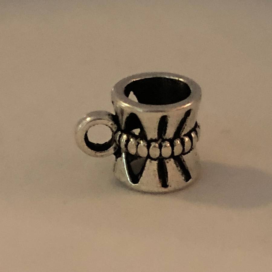 Bead Fitting Pandora 'Silver', Dangle (Empty) for Attachment Charm