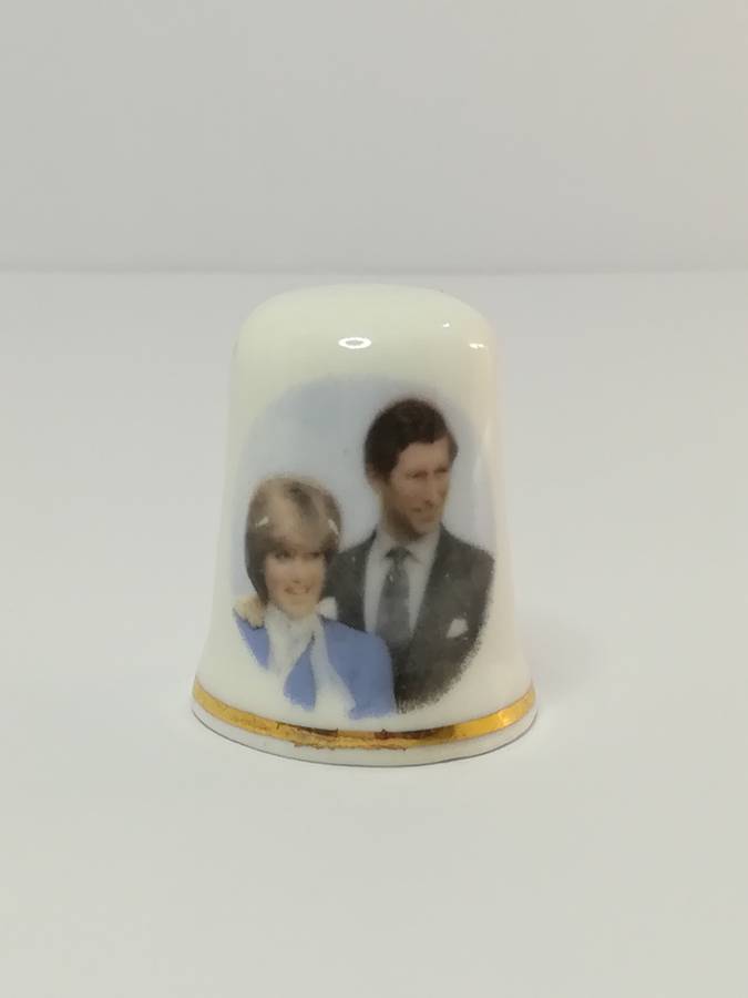 Thimble Porcelain Charles & Diana (for Printer's Tray/Dollhouse)