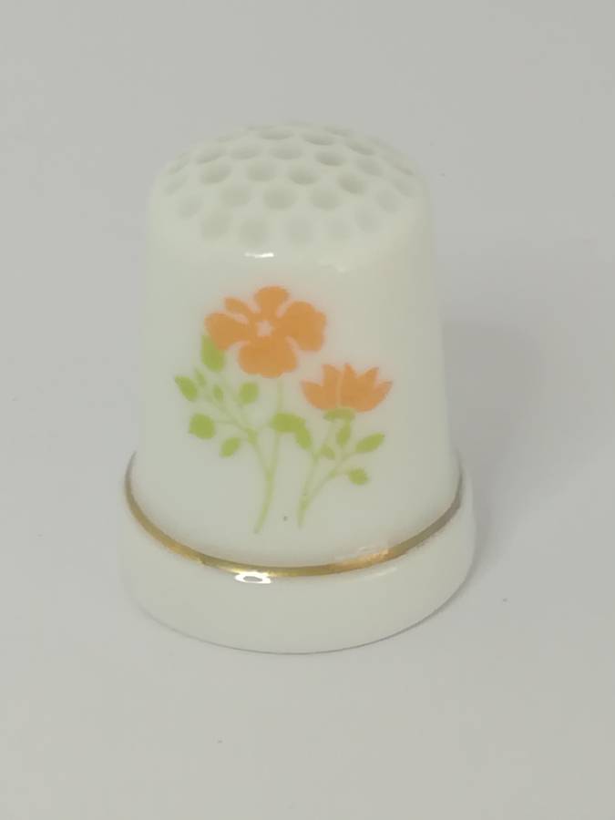 Miniature Porcelain Thimble (Flower) (suitable for Printer's Tray)