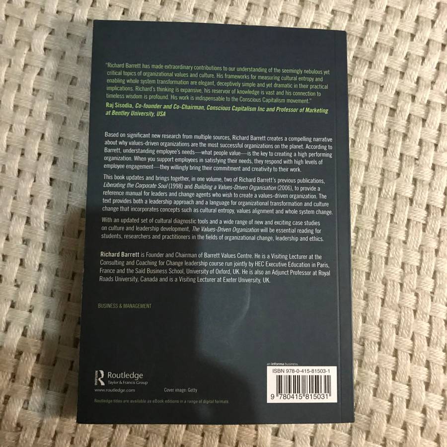 The Values-Driven Organisation (Richard Barret)