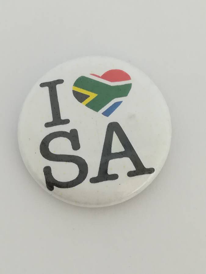 Pin Badge: 'I Love SA' (Small)