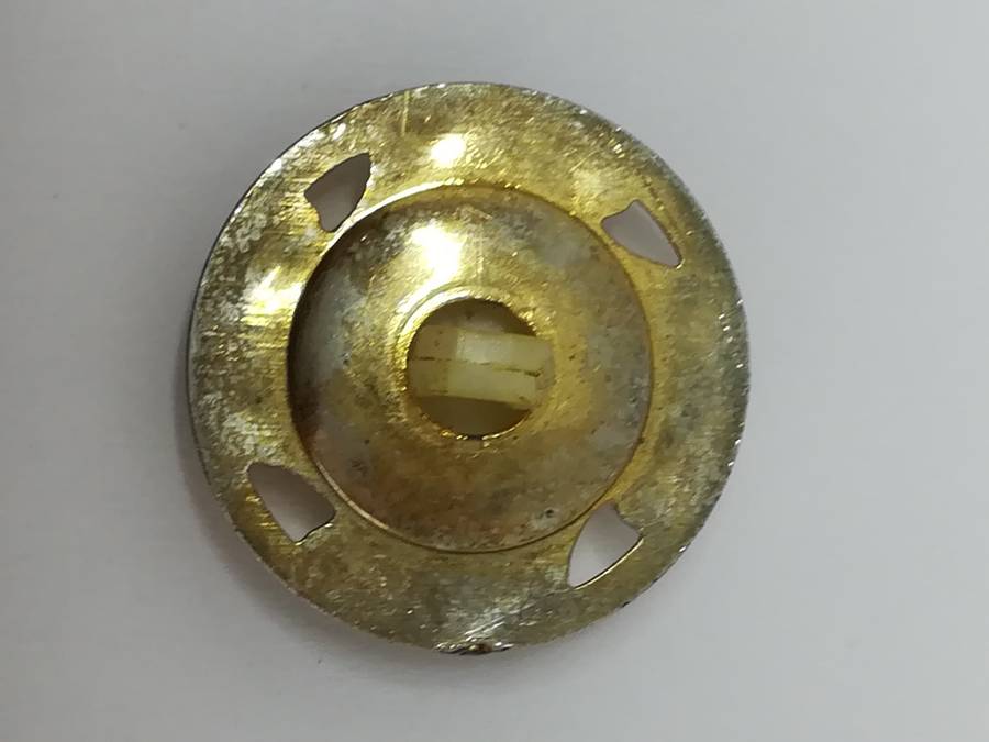 Round Shank Button ('Pearl' with 'Gold' Design Trim)