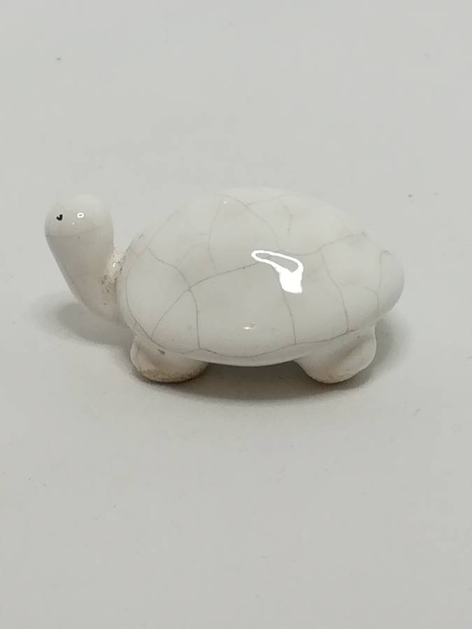 Miniature White Ceramic Tortoise (Miniature, suitable for printer's tray)