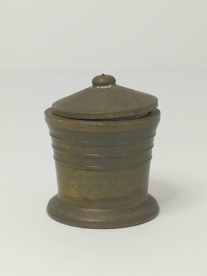 Miniature Pot with Lid Brass (Miniature, suitable for printer's tray)