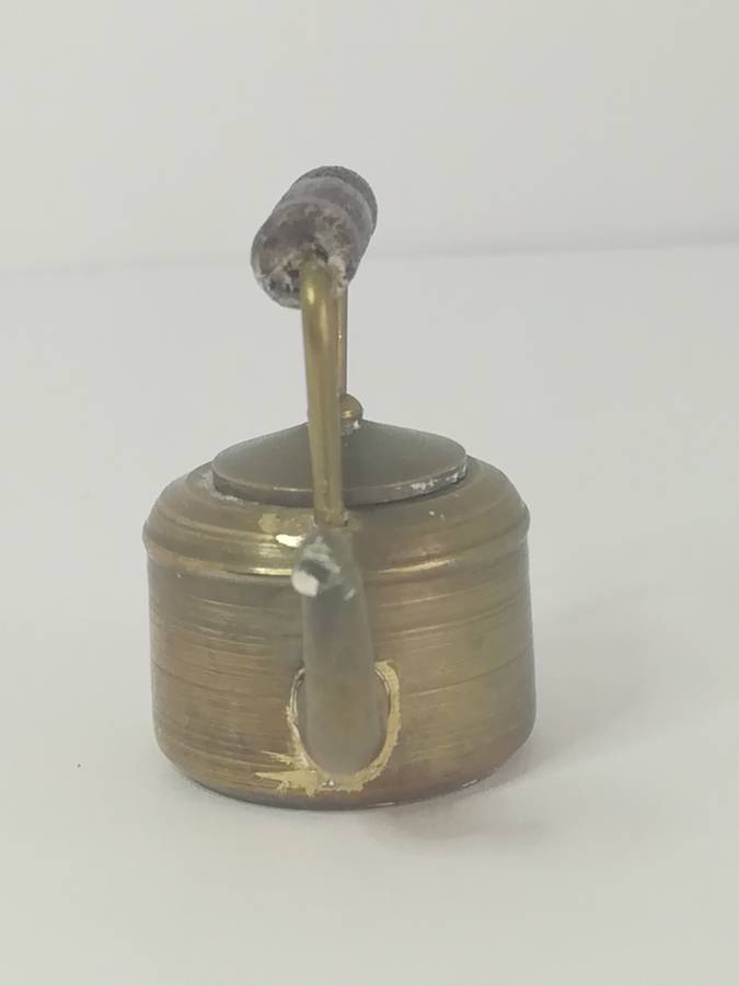 Miniature Teapot with Lid Brass (Miniature, suitable for printer's tray)