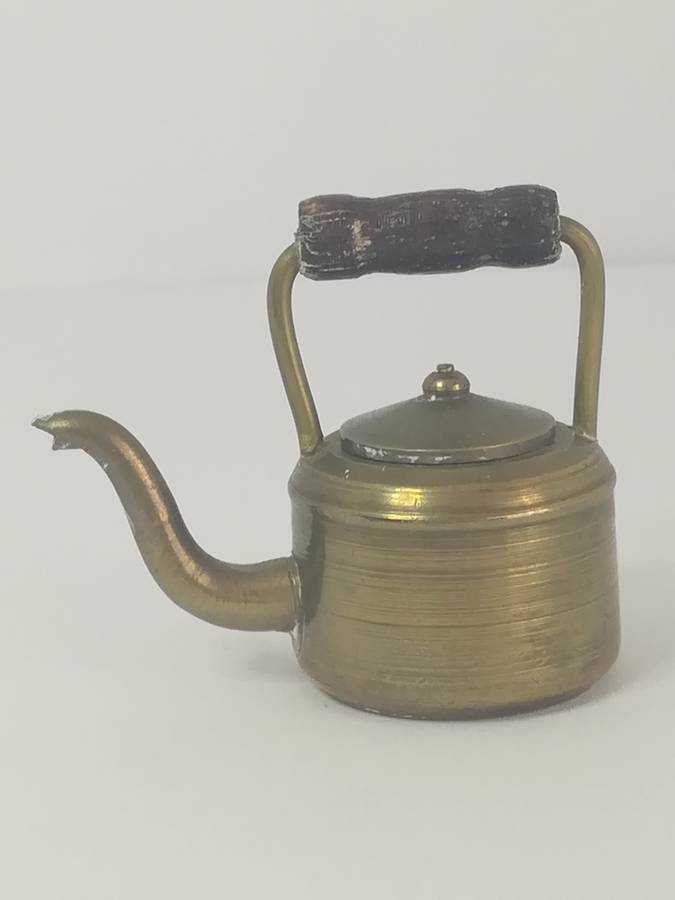 Miniature Teapot with Lid Brass (Miniature, suitable for printer's tray)