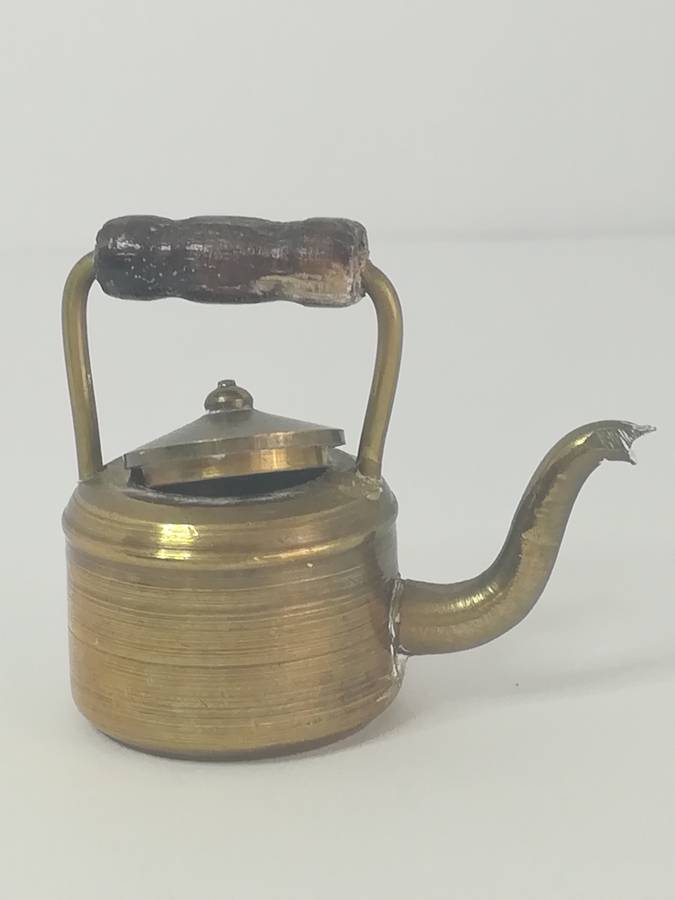 Miniature Teapot with Lid Brass (Miniature, suitable for printer's tray)
