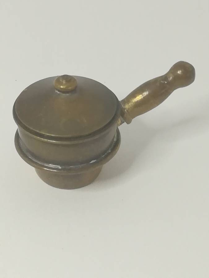 Miniature Pot with Lid Brass (Miniature, suitable for printer's tray)
