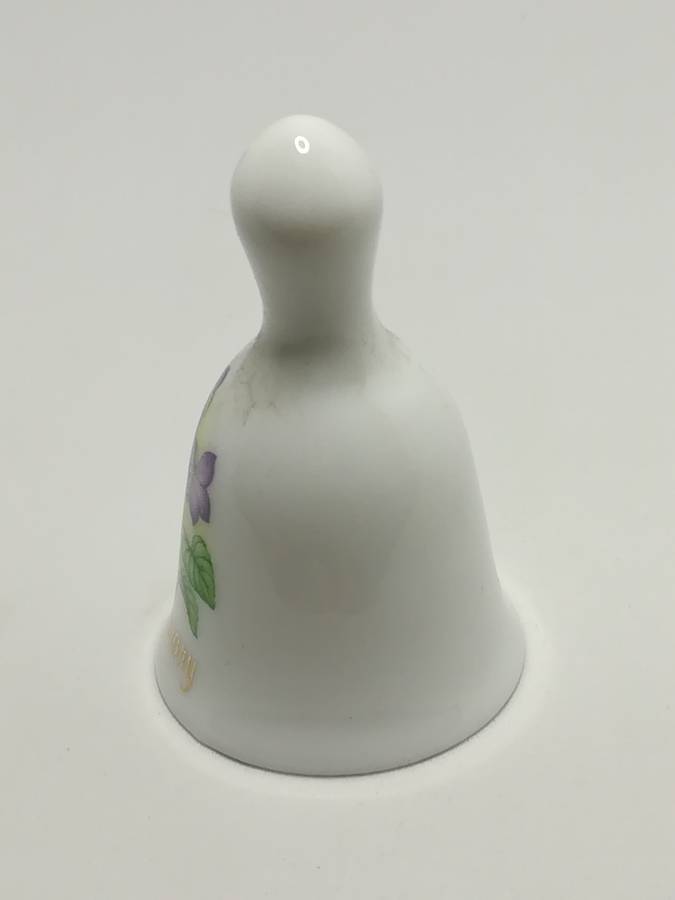 Miniature Ceramic White Bell Flower Painting (February) (Miniature, suitable for printer's tray)