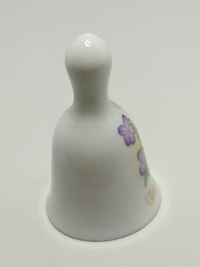Miniature Ceramic White Bell Flower Painting (February) (Miniature, suitable for printer's tray)