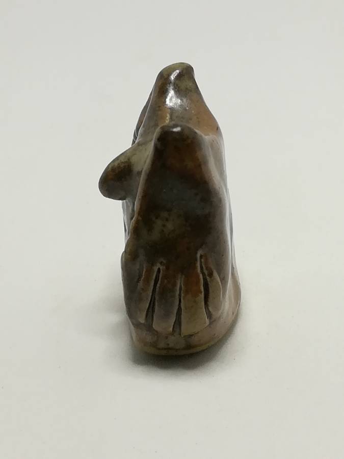 Miniature Ceramic Dark Brown Owl (Clay) (Miniature, suitable for printer's tray)