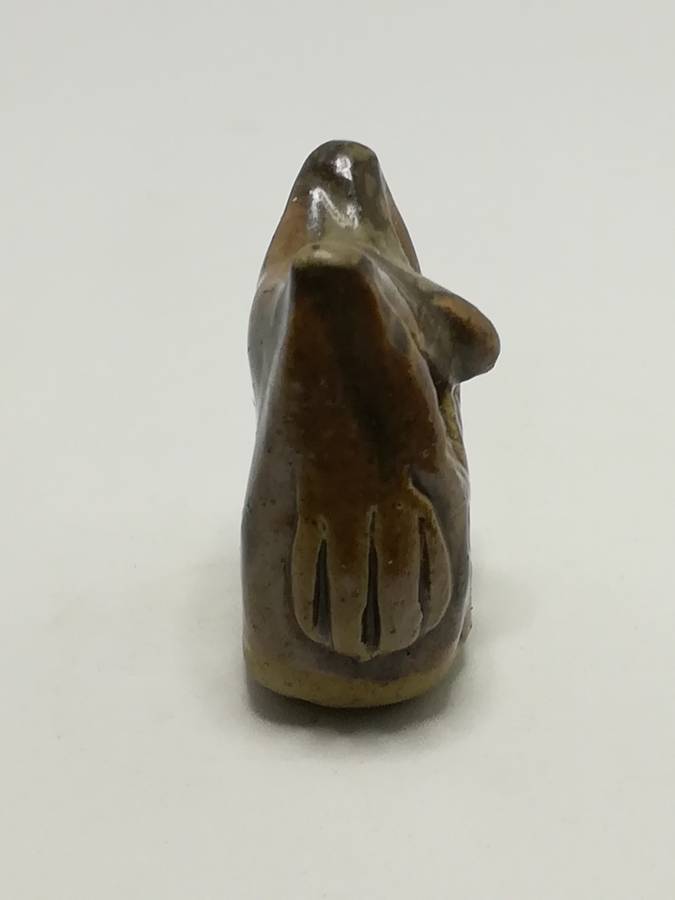 Miniature Ceramic Dark Brown Owl (Clay) (Miniature, suitable for printer's tray)