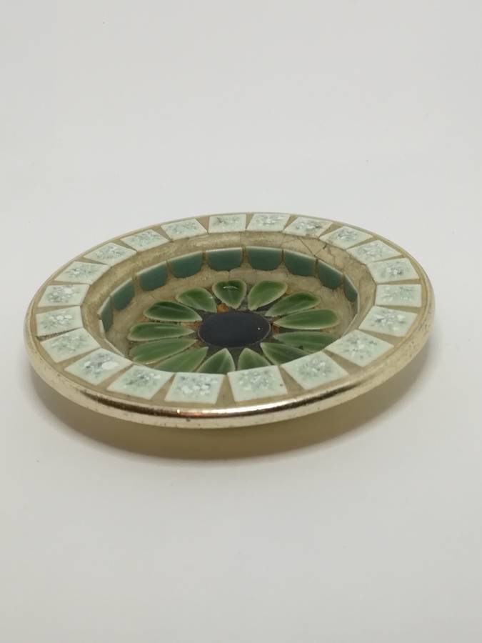 Ornamental Tile Decorated Plates/Ashtrays, Set of Three