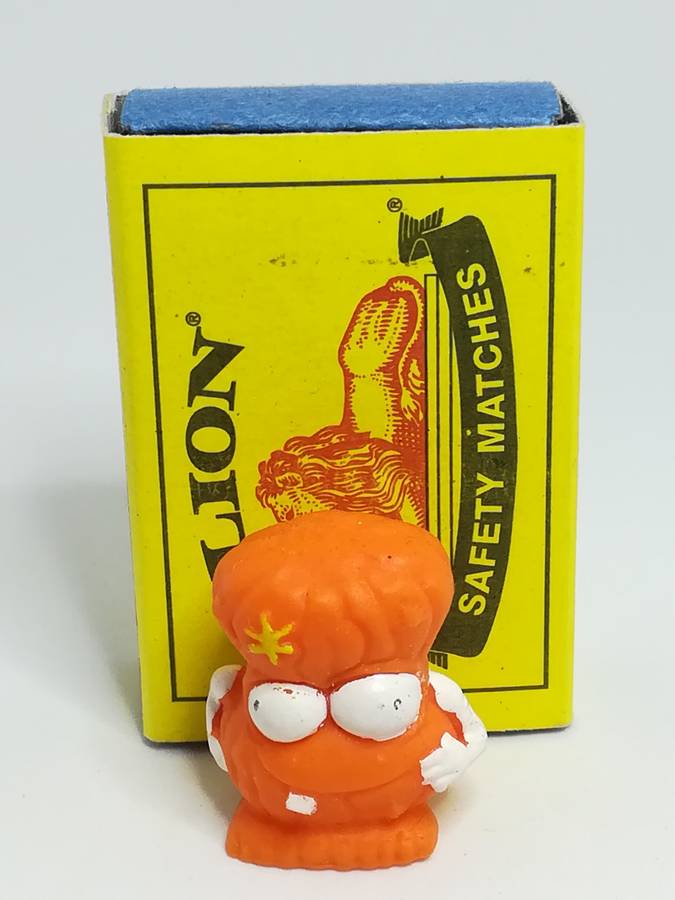 Miniature Orange & White Pencil Popper Halloween Pumpkin (Miniature, suitable for printer's tray)
