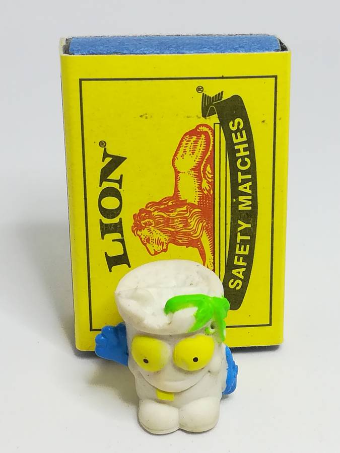 Miniature White Pencil Popper Green Hair, Blue Arms, Yellow Tooth & Eye (Miniature, suitable for ...