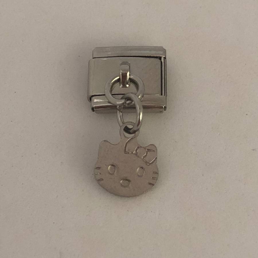 Italian Charm Dangle Hello Kitty 'Silver' (Fits Nomination Bracelet)